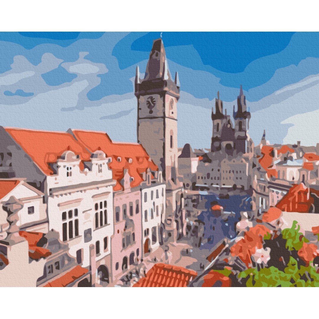 Картина за номерами Вид на чарівну Прагу BS51647L Картина за номерами Вид на чарівну Прагу BS51647L