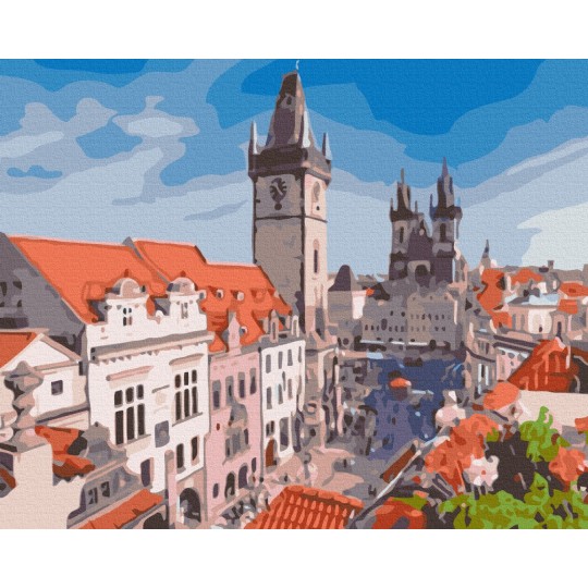 Картина за номерами Вид на чарівну Прагу BS51647L Картина за номерами Вид на чарівну Прагу BS51647L