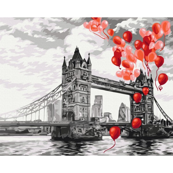 Картина за номерами Повітряні кульки над Тауерським мостом BS51704L