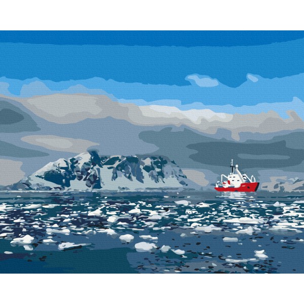 Криголам "Ноосфера" серед Південного океану © Ян Бахмат