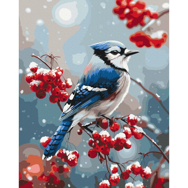 Пташка на морозному гіллі