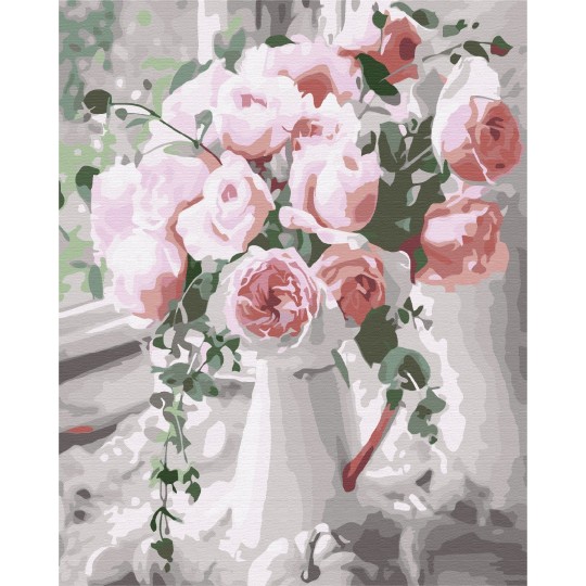 Картина за номерами Букет ніжних троянд BS29390