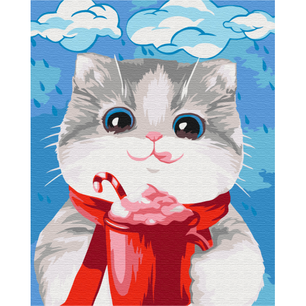 Картина по номерам Лакомство для кошки BS51623