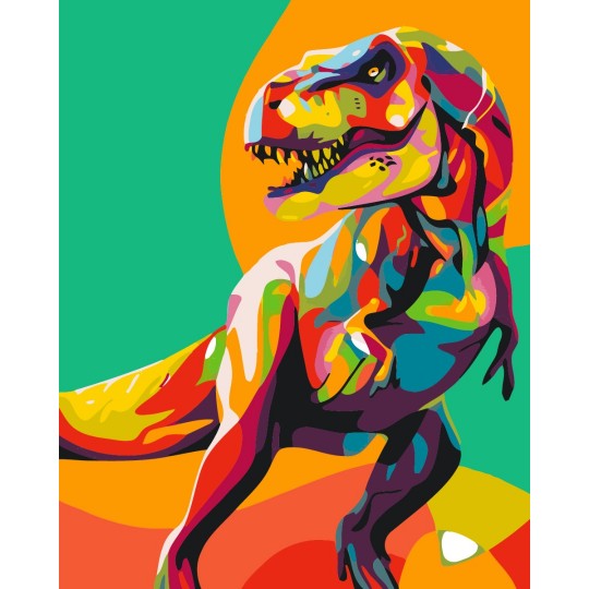Картина за номерами Веселковий тиранозавр BS35668