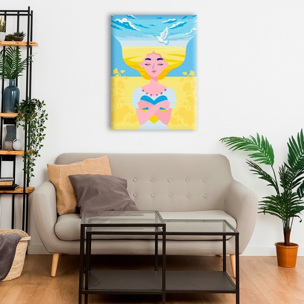 Картина на холсте С Украиной в сердце ©Гумiнська Дiана Картина на холсте С Украиной в сердце ©Гумiнська Дiана