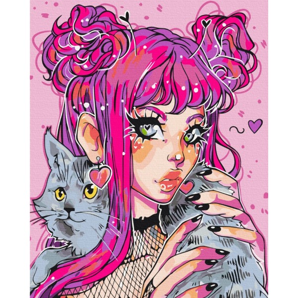 Картина за номерами Котячий погляд @nila_art_art BS53522