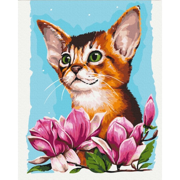 Картина за номерами Котик в квітах © Anna Kuly BS53585