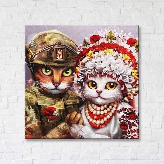 Весілля котиків, котик-солдат ©Маріанна Пащук CN53255M
