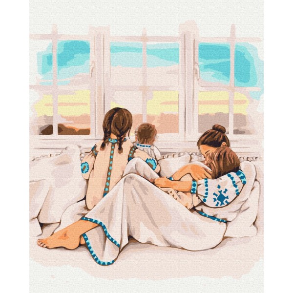 Преміум картина за номерами Материнське тепло ©Алла Березовська PBS53276