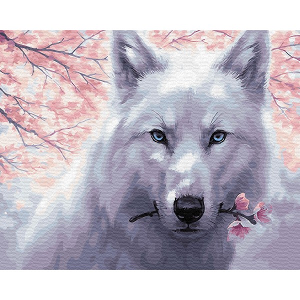 Вовк з квітами