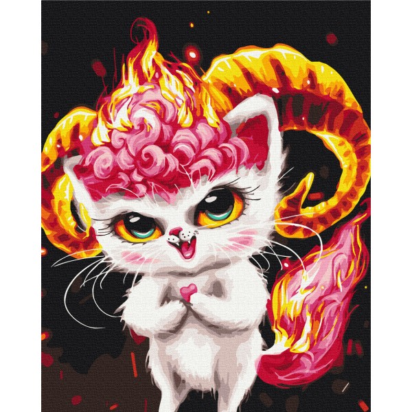 Картина за номерами Котик Овен © Маріанна Пащук BS53998