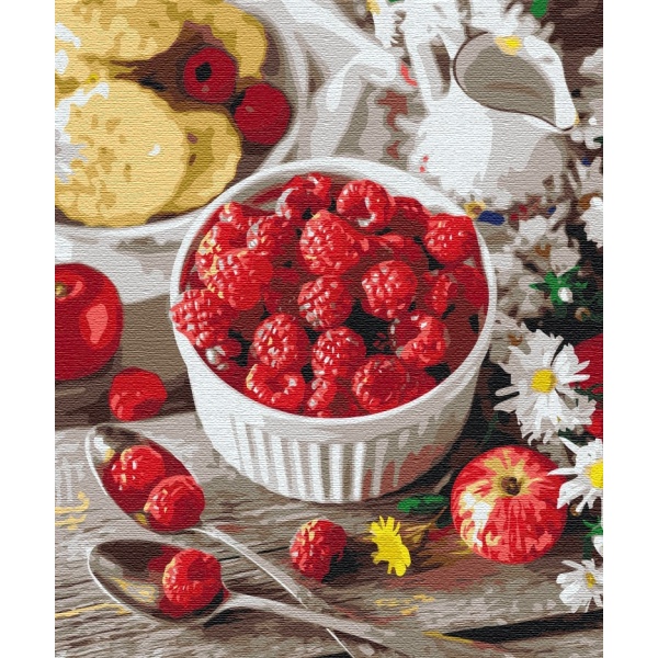 Картина за номерами Малиновий перекус BS30913