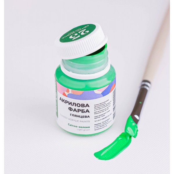 Акрилова фарба глянцева Світло-зелена ACPT23