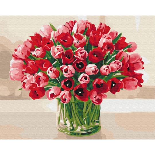 Картина за номерами Букет тюльпанів для коханої BS51742