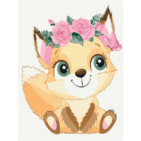 Картина за номерами Білочка в віночку KBS7105 Картина за номерами Білочка в віночку KBS7105