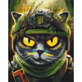 Преміум картина за номерами Котик розвідник ©Маріанна Пащук PBS53311