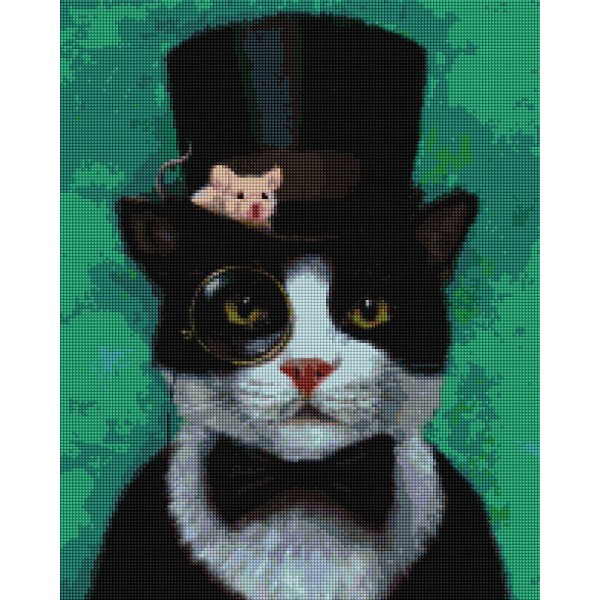 Алмазна мозаїка Котик джентельмен ©Lucia Heffernan DBS1207
