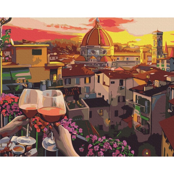 Картина за номерами Затишний вечір з вином BS51583L