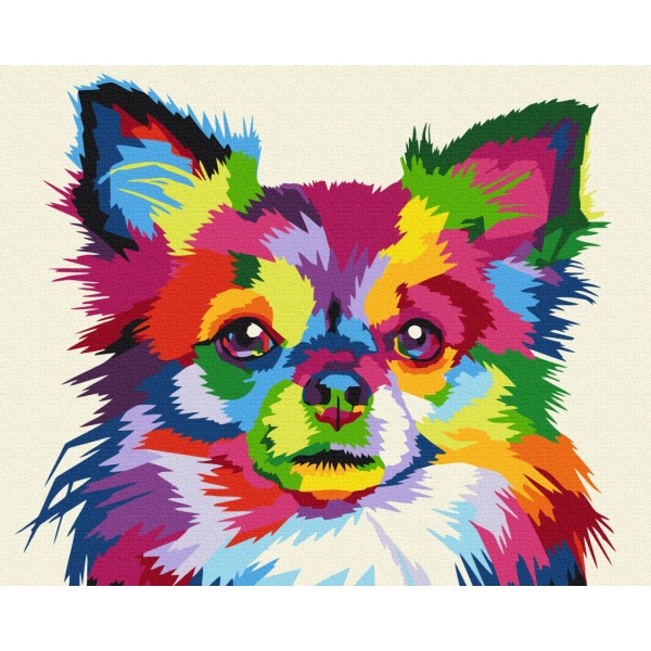 Різнобарвний песик