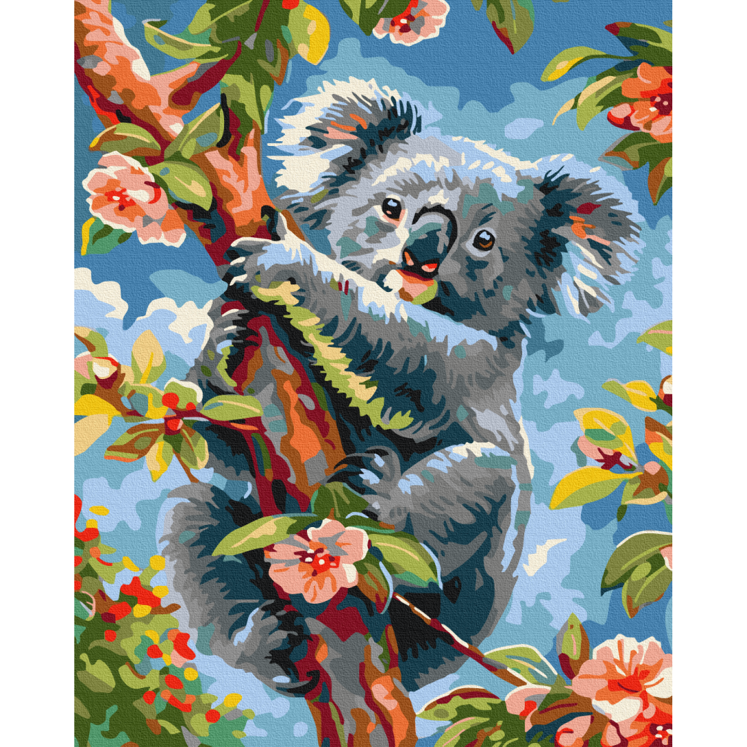 Коала у квітах
