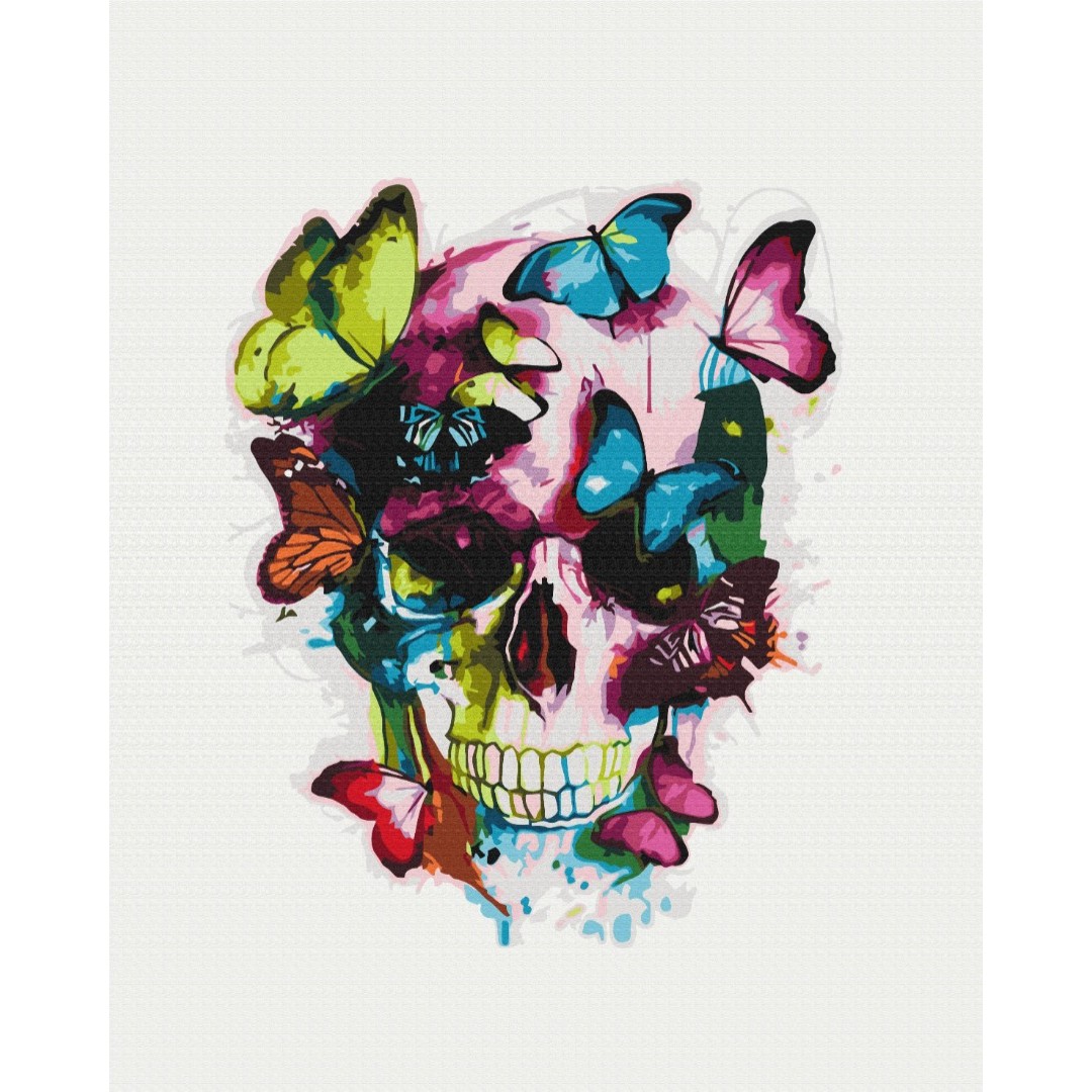 Череп з метеликами