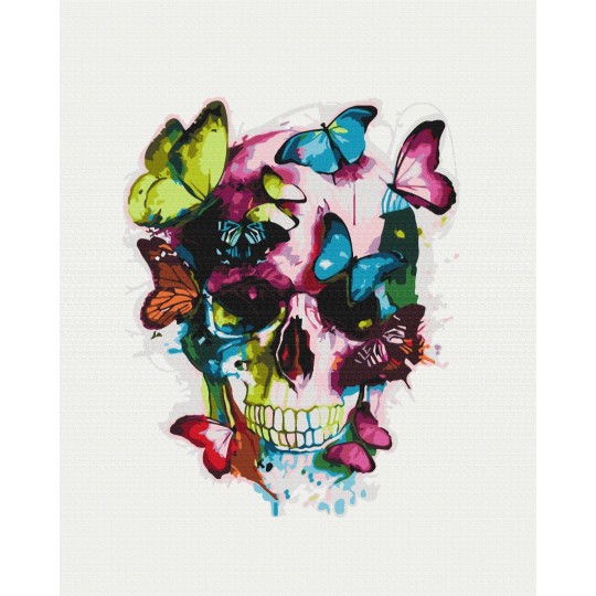 Череп з метеликами