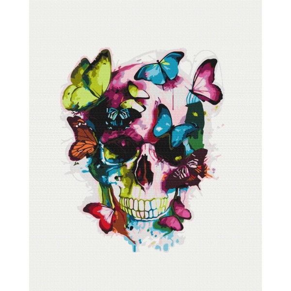 Череп з метеликами