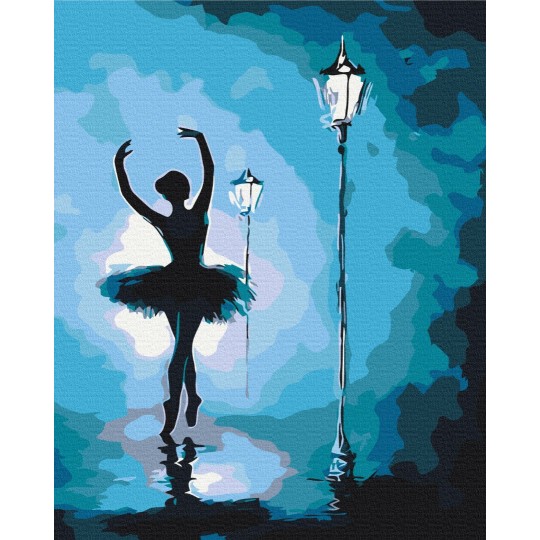 Картина за номерами Балерина в світлі ліхтарів BS25686