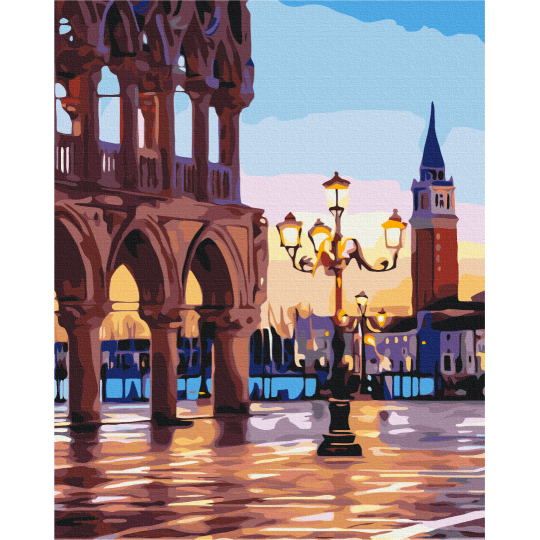 Картина по номерам Вечерняя площадь Венеции