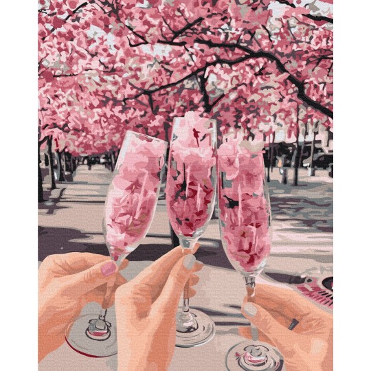 Картина по номерам Весна в бокалах © Оксана Воробей