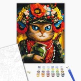 Картина за номерами Кішка Захисниця ©Маріанна Пащук