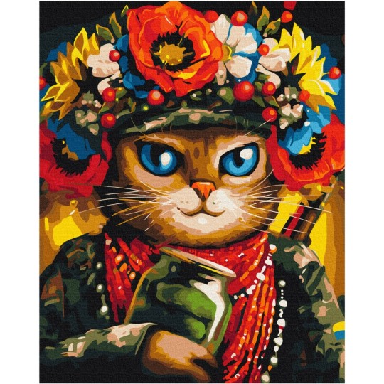 Картина за номерами Кішка Захисниця ©Маріанна Пащук