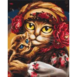 Картина за номерами Сім'я котиків ©Маріанна Пащук