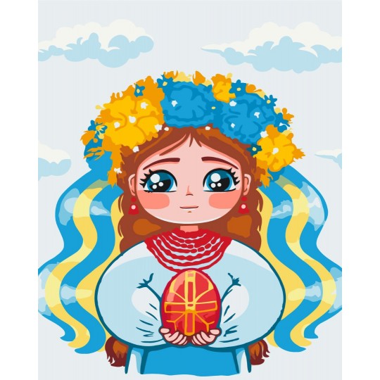 Картина по номерам Маленькая украиночка @ Ольга Бородай