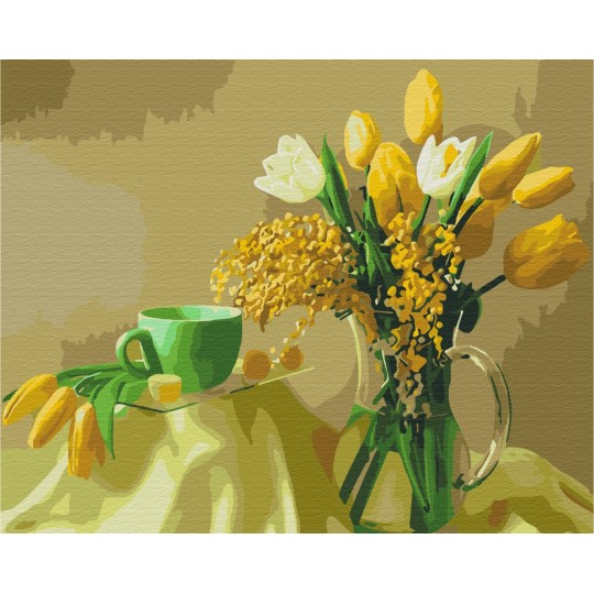 Картина по номерам Желтые тюльпаны