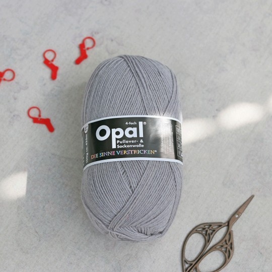 Opal Sockenwolle uni, сірий 5193