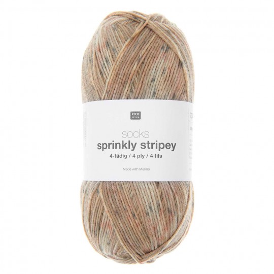Rico Design Socks Sprinkly Stripey, 001