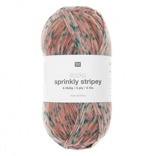 Rico Design Socks Sprinkly Stripey, 002