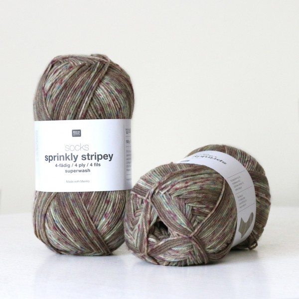 Rico Design Socks Sprinkly Stripey, 006