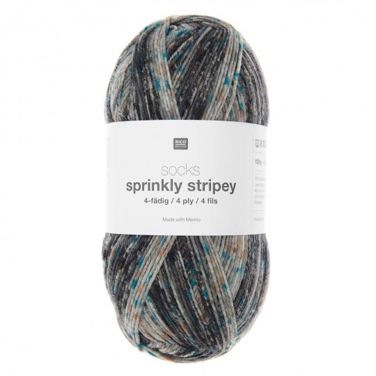 Rico Design Socks Sprinkly Stripey, 008