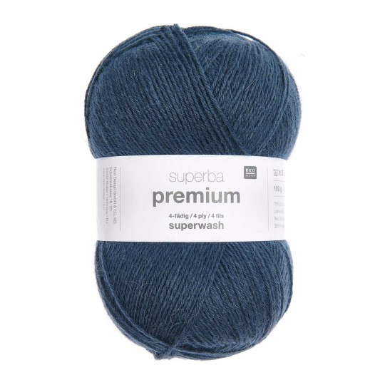 Rico Design Superba Premium Uni 100 г, 010 джинс