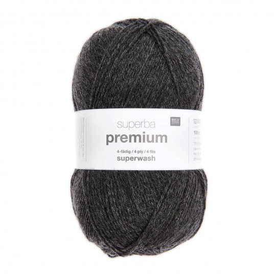 Rico Design Superba Premium Uni 100 г, 019 антрацит