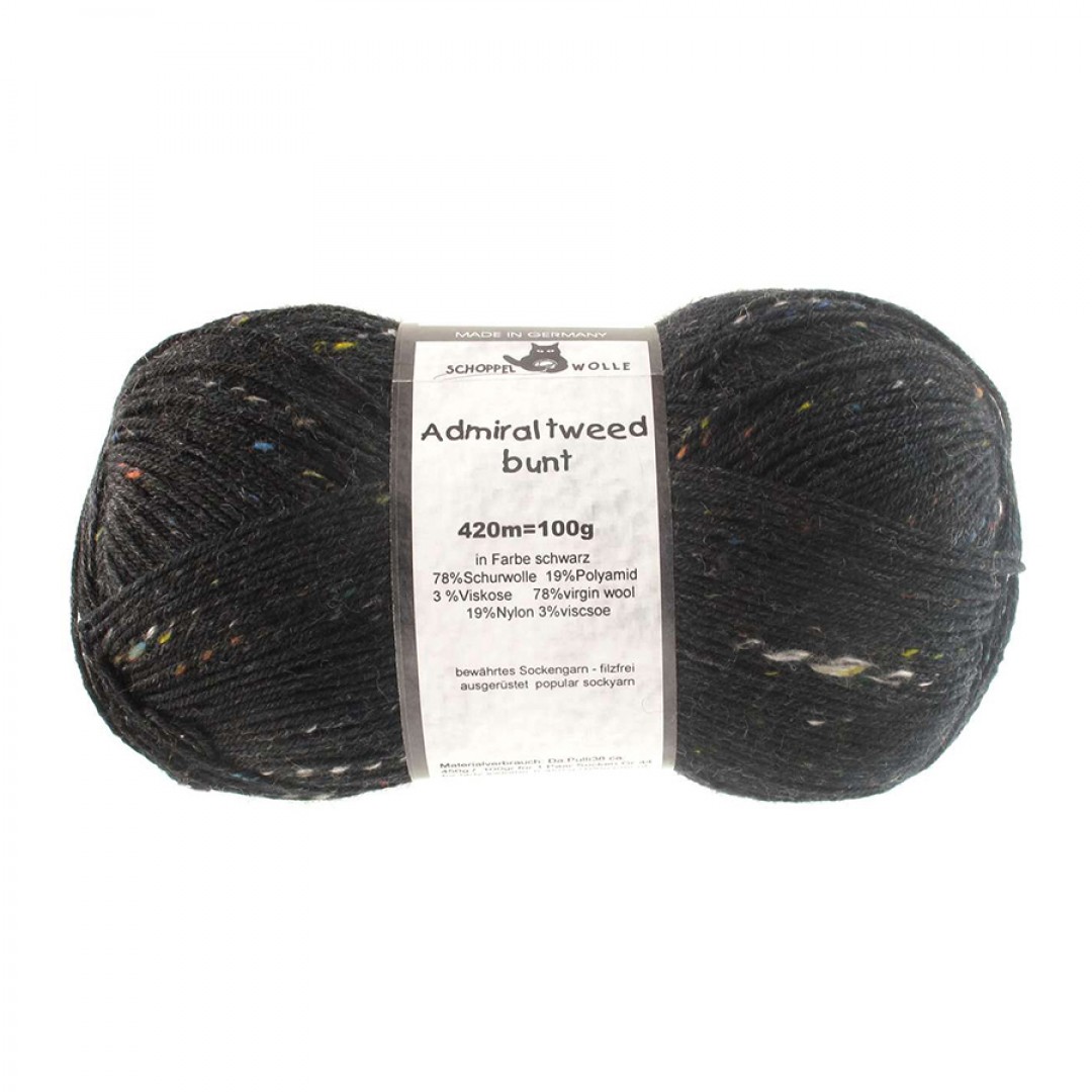 Schoppel Admiral Tweed Bunt, 880 Чорний