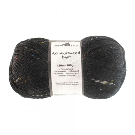 Schoppel Admiral Tweed Bunt, 880 Чорний