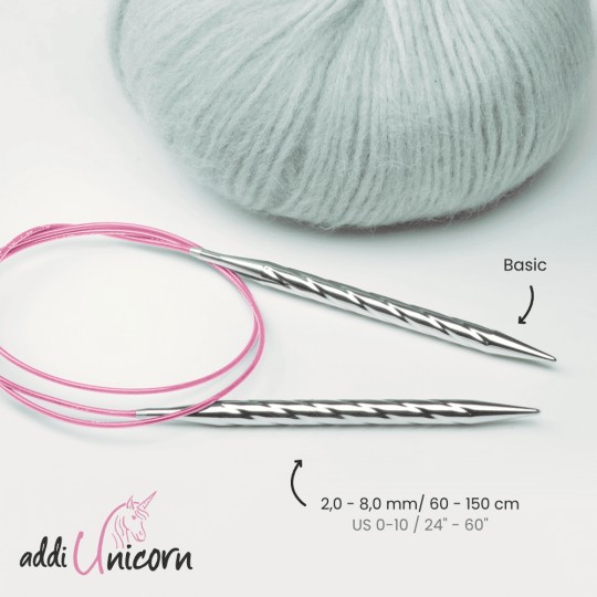 Спиці кругові Addi Unicorn, 80 см