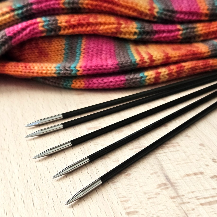 Спиці шкарпеткові KnitPro Karbonz, 15 см
