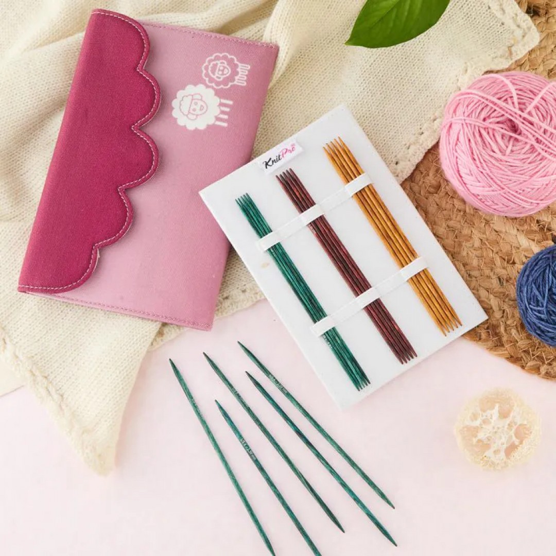 Набір шкарпеткових деревʼяних спиць KnitPro Symfonie Dreamz - Starter Set», 15 см