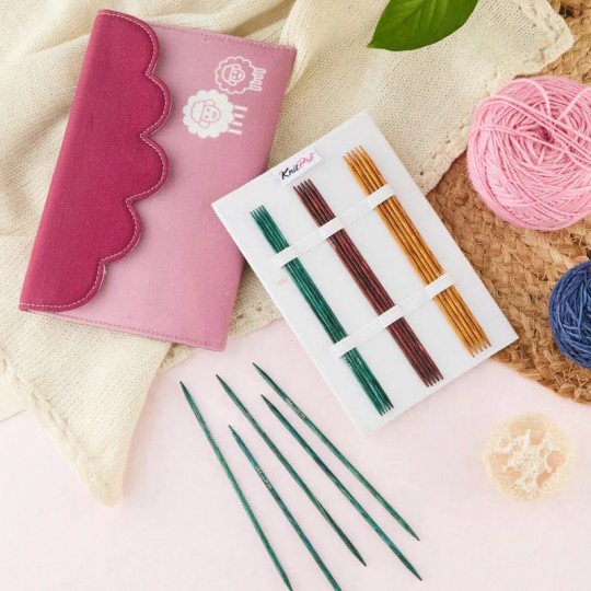 Набір шкарпеткових деревʼяних спиць KnitPro Symfonie Dreamz - Starter Set», 15 см