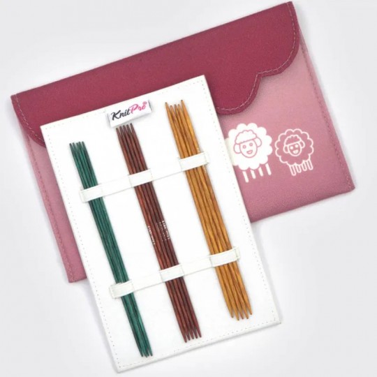 Набір шкарпеткових деревʼяних спиць KnitPro Symfonie Dreamz - Starter Set», 15 см