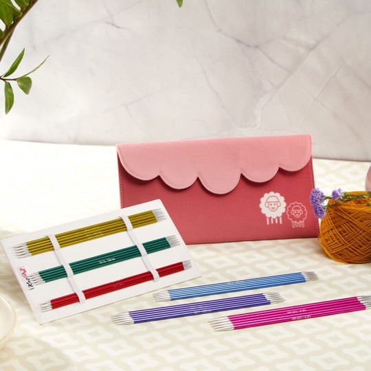 Набор носочных стальных спиц KnitPro Zing - Socks Kit, 15 см